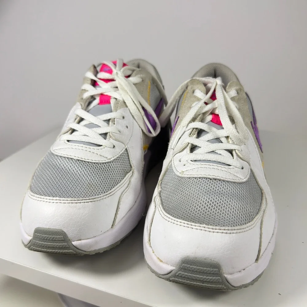 Nike Air Max Excee Kids Size 6Y White Grey Purple Pink CD6894-011 Zigzag